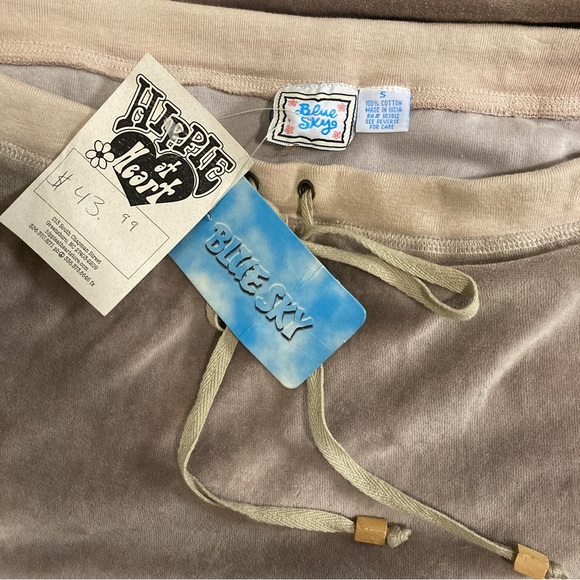 Blue Sky Beige Velour Ruffle Maxi Skirt With Drawstring Waistband - Size S - Picture 8 of 9